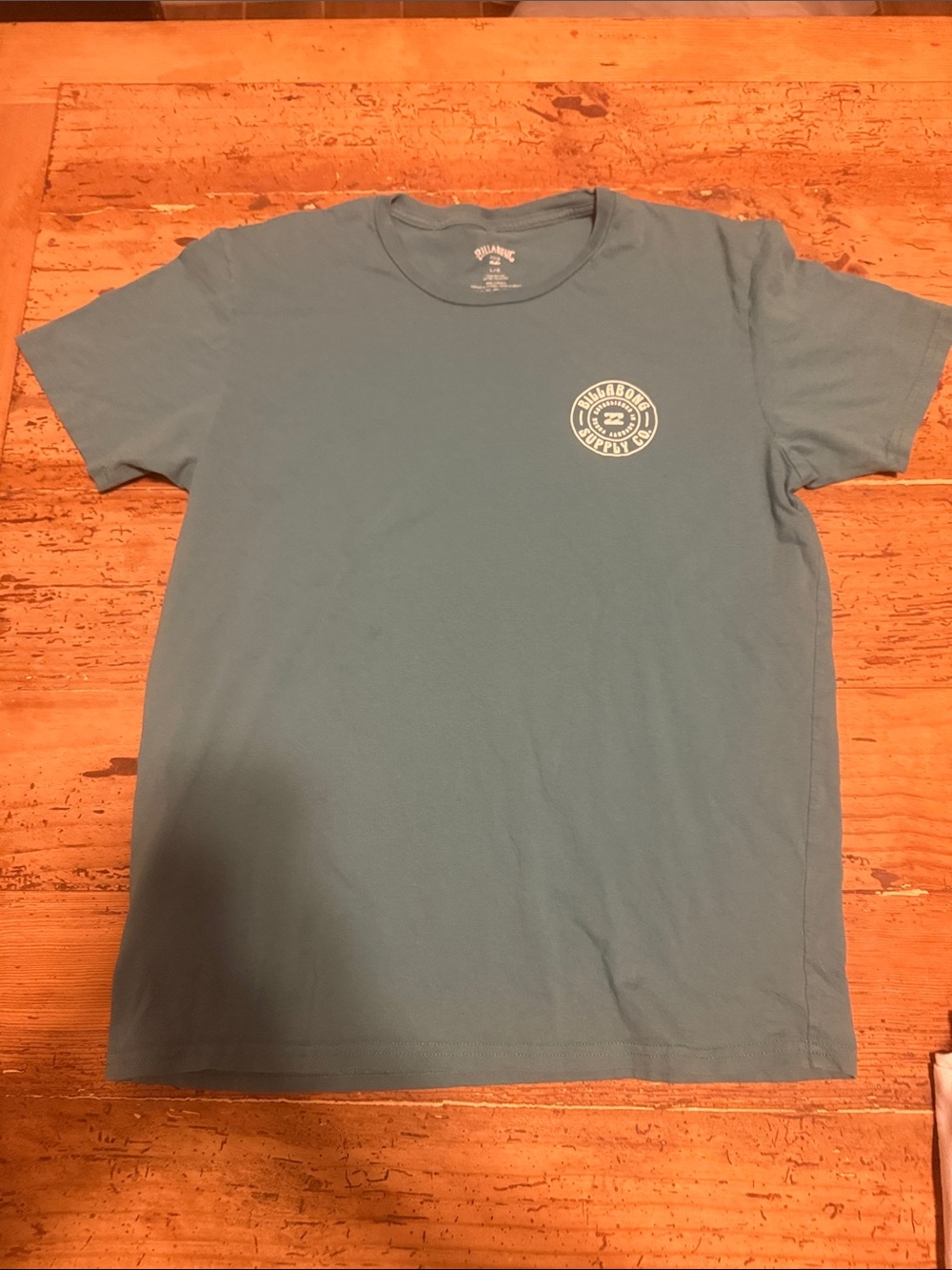 Billabong Men’s Short Sleeve Tee in Sea Blue with Chest Logo